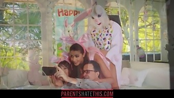 Young Girl Engages In Roleplay With Uncle Disguised As Easter Bunny