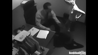 Blonde Secretary Gives Her Boss A Deep Throat Blowjob