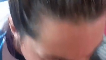 Blonde Slut Devours Cum