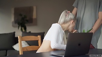 I Ejaculated Inside My Petite And Tight Vagina During A Virtual Lesson - Eva Elfie