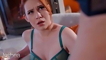 Arian Joy And Her Redheaded Partner Engage In Strapon Play Before Reaching An Intense Scissoring Orgasm