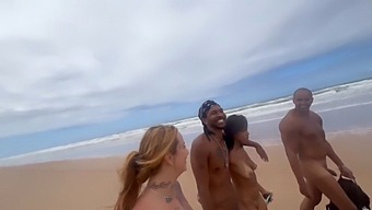 Nudist Beach Fun With Hot Friends And A Teen'S Amazing Recording